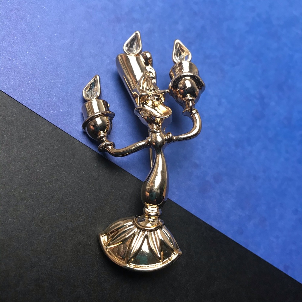 Goldtone Lumiere brooch beauty and beast character - Picture 9 of 12